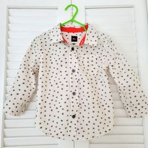 Tea Collection Toddler 18-24 Months Stars Button Down‎ Shirt